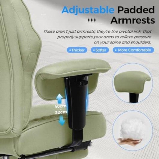 Chaise gaming GTPLAYER Wide avec soutien lombaire ressorts et repose-pieds