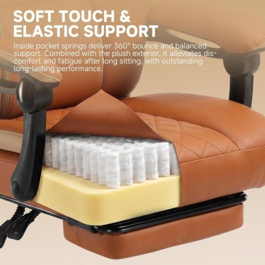 Sedia GTPLAYER Gaming Ergonomica con Poggiapiedi e Lombare