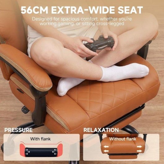 Sedia GTPLAYER Gaming Ergonomica con Poggiapiedi e Lombare