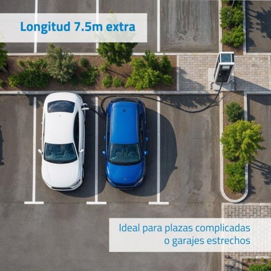 Cable de carga coche eléctrico Nivian Tipo 2 a Tipo 2 22kW trifásico 32A 7,5m