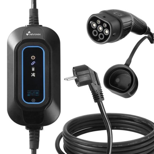 Carregador portátil NIVIAN Tipo 2 3,7 kW 16 A IP65