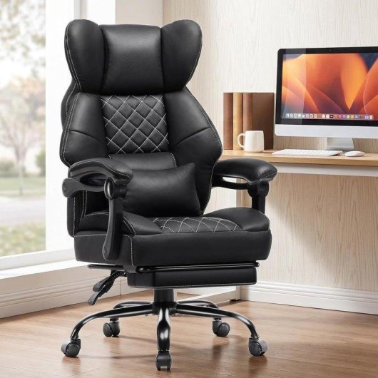 Sedia da gioco ergonomica GTPLAYER con poggiapiedi