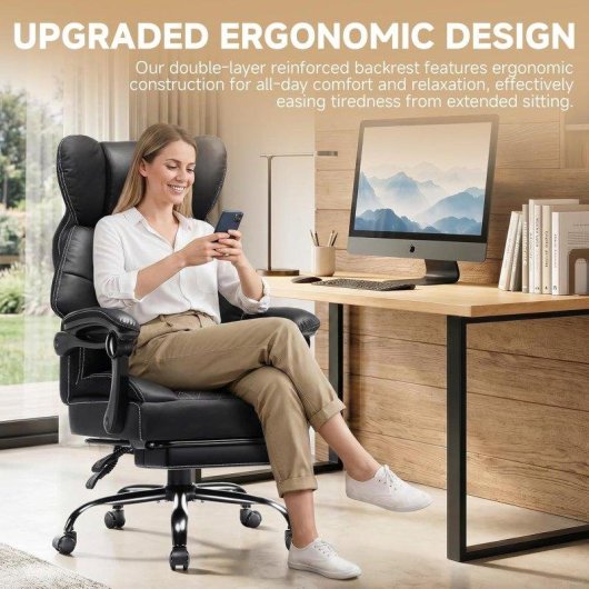 Sedia da gioco ergonomica GTPLAYER con poggiapiedi