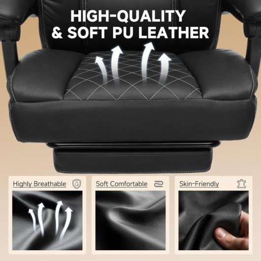 Sedia da gioco ergonomica GTPLAYER con poggiapiedi