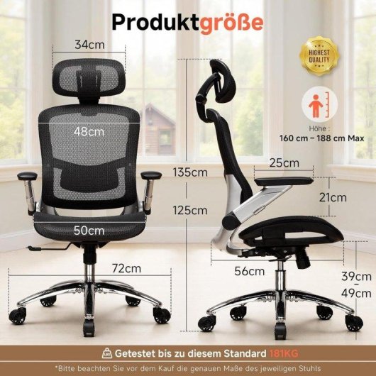 Chaise de jeu GTPLAYER ergonomique Mesh 2D tete 4D accoudoirs