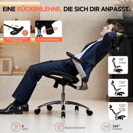 Chaise de jeu GTPLAYER ergonomique Mesh 2D tete 4D accoudoirs