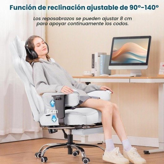 Cadeira Gaming GTPLAYER Ergonomica com Braços Ajustáveis