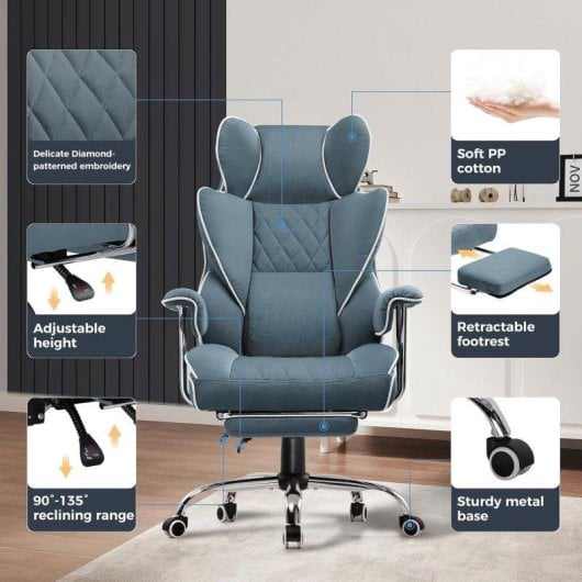 Silla Gaming GTPLAYER Ergonómica Soporte Lumbar Muelle Ajustable 180 kg