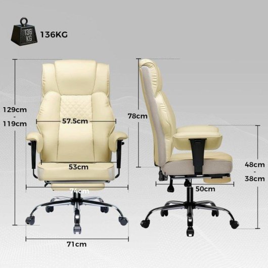 Chaise de jeu GTPLAYER Large avec soutien lombaire a ressorts et repose-pieds