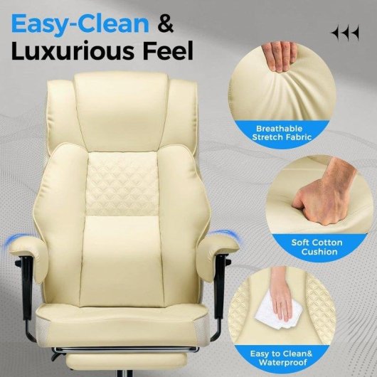 Chaise de jeu GTPLAYER Large avec soutien lombaire a ressorts et repose-pieds