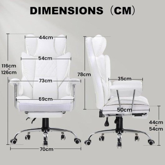 Chaise Gaming GTPLAYER Repose-Pieds Soutien Lombaire 180 kg