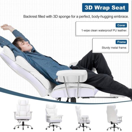 Chaise Gaming GTPLAYER Repose-Pieds Soutien Lombaire 180 kg