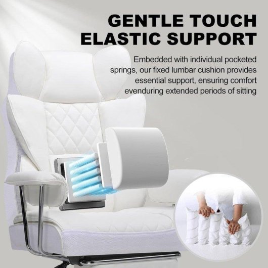 Chaise Gaming GTPLAYER Repose-Pieds Soutien Lombaire 180 kg