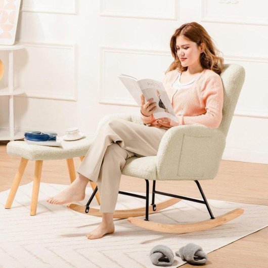 Chaise berçante GTPLAYER Teddy Beige 136 kg