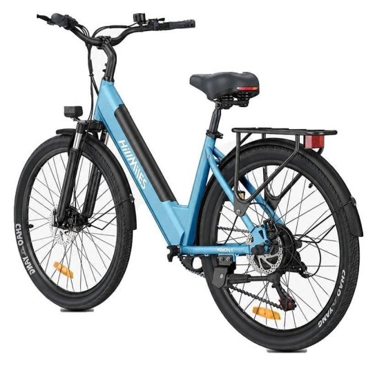 Bicicleta eléctrica HillMiles MileCity 1 Azul 26" Autonomía 100 km