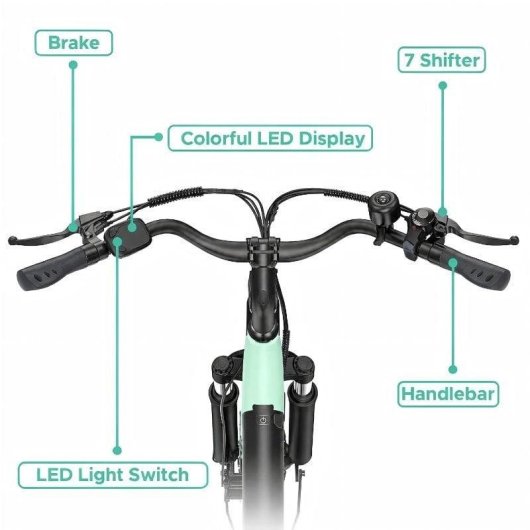 Bicicleta eléctrica HillMilES MileCity 1 26" 100 km de autonomía Batería extraíble