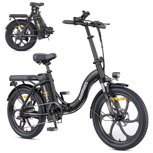 Vélo électrique pliant HillMiles MilePort 1 250W 20" Fat pneus 7 vitesses