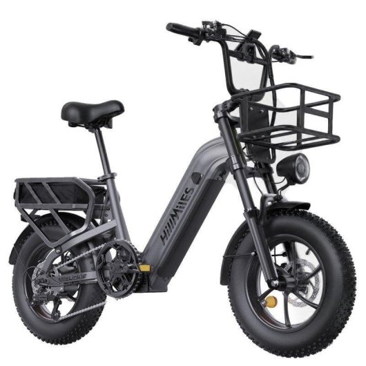 Bicicleta eléctrica HillMiles MileLink 1 250 W 48 V 18 Ah Fatbike gris