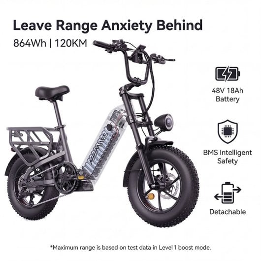 Velo electrique HillMiles MileLink 1 250W 48V 18Ah
