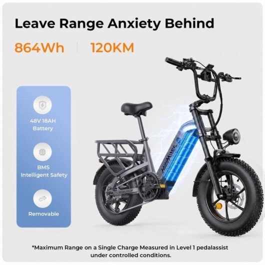 Velo electrique HillMiles Mile Link 1 250 W 120 km