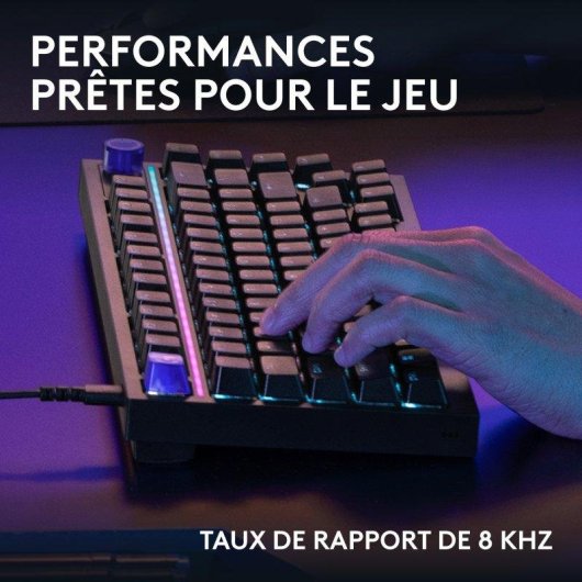 Clavier Logitech G316 X 75% avec écran LED, switches tactiles interchangeables et RGB LIGHTSYNC