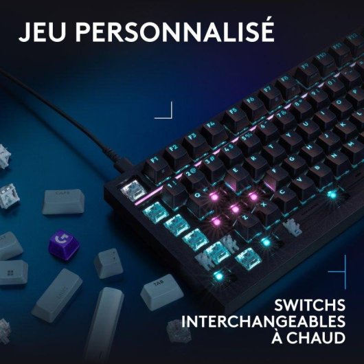 Clavier Logitech G316 X 75% avec écran LED, switches tactiles interchangeables et RGB LIGHTSYNC