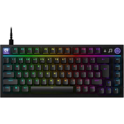 Tastiera Logitech G316 X 75% gaming con schermo LED, switch tattili e RGB LIGHTSYNC