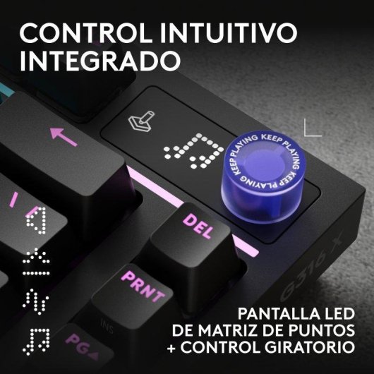 Teclado Logitech G316 X mecánico con interruptores intercambiables y RGB LIGHTSYNC negro