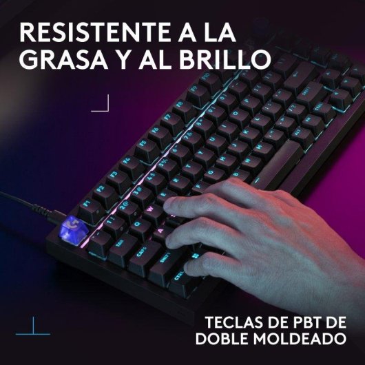 Teclado Logitech G316 X mecánico con interruptores intercambiables y RGB LIGHTSYNC negro
