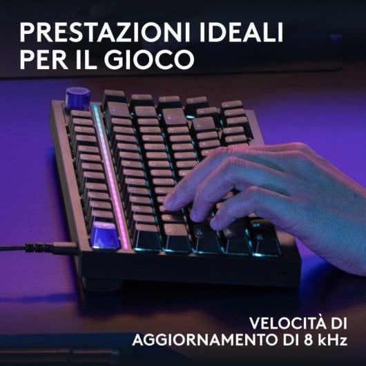 Tastiera Logitech G316 X 75% gaming 8 kHz switches tattili intercambiabili RGB Layout IT