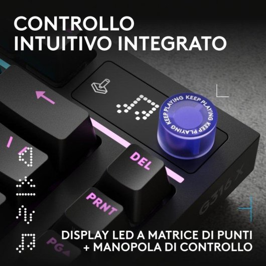 Tastiera Logitech G316 X 75% gaming 8 kHz switches tattili intercambiabili RGB Layout IT
