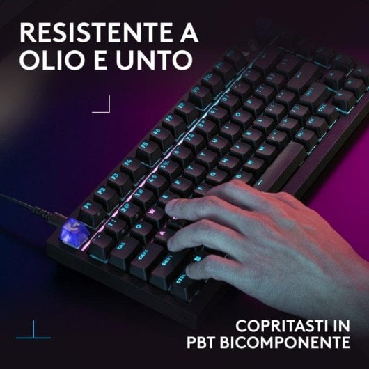 Tastiera Logitech G316 X 75% gaming 8 kHz switches tattili intercambiabili RGB Layout IT