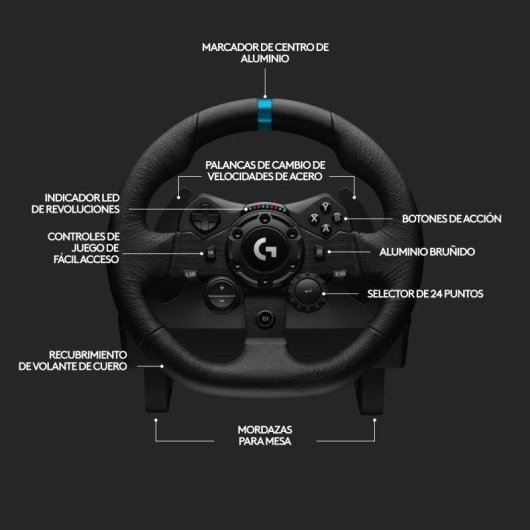 Volante de Carreras Logitech G923 Racing Wheel y Pedals TRUEFORCE PC