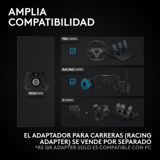 Volant de simulation Logitech RS50 System 3 pieces