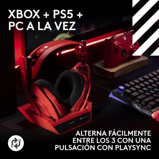 Cuffie Logitech G Astro A50 X Wireless Bluetooth HDMI 4K 120 Hz Rosso