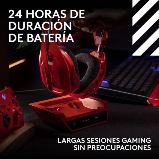 Cuffie Logitech G Astro A50 X Wireless Bluetooth HDMI 4K 120 Hz Rosso