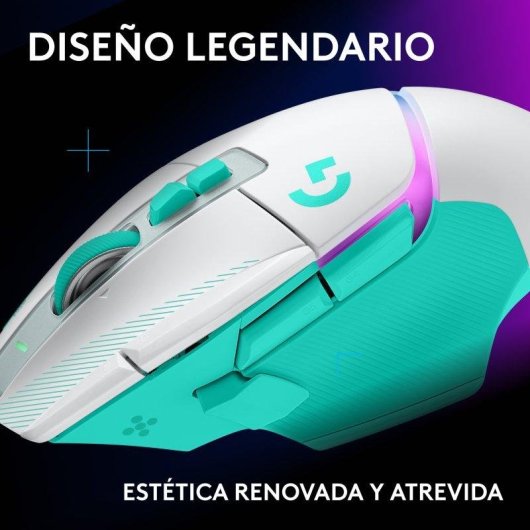 Ratón Logitech G502 X PLUS inalámbrico gaming 44000 DPI RGB LIGHTSPEED menta