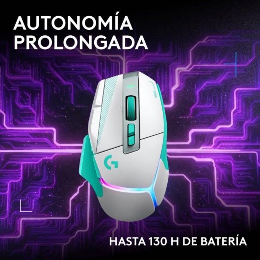 Ratón Logitech G502 X PLUS inalámbrico gaming 44000 DPI RGB LIGHTSPEED menta