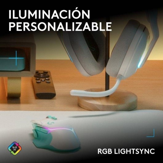 Ratón Logitech G502 X PLUS inalámbrico gaming 44000 DPI RGB LIGHTSPEED menta