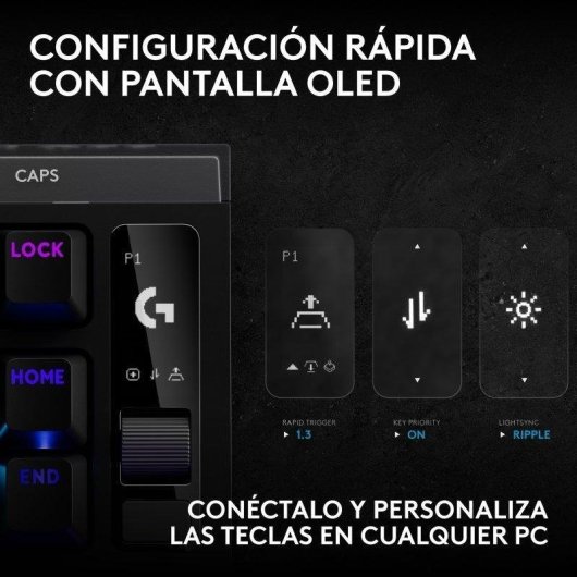 Teclado Logitech G PRO X2 RAPID magnético analógico con OLED y RGB Layout ES