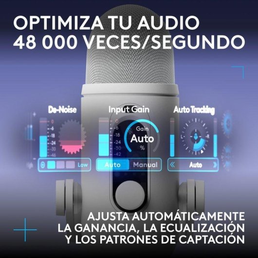 Micrófono Logitech G Blue Yeti 2 USB condensador con sensor de voz e IA