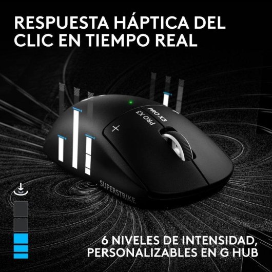 Souris Logitech G PRO X3 SUPERSTRIKE sans fil 44000 DPI Midnight Black