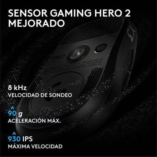 Souris Logitech G PRO X3 SUPERSTRIKE sans fil 44000 DPI Midnight Black