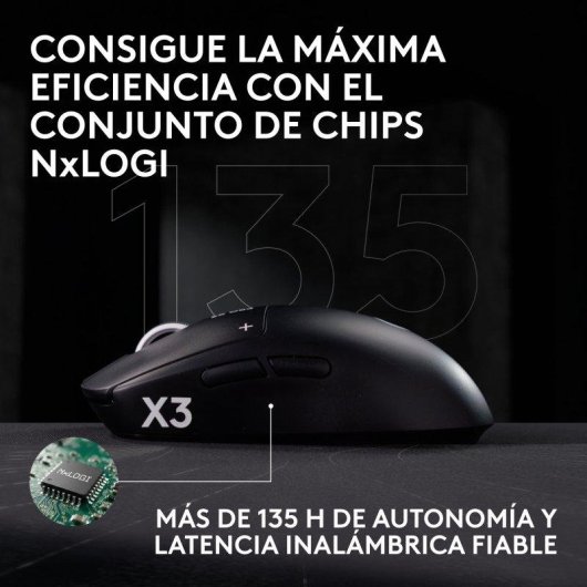 Ratón Logitech G PRO X3 SUPERSTRIKE inalámbrico 44000 DPI ultraligero Pink Eclipse