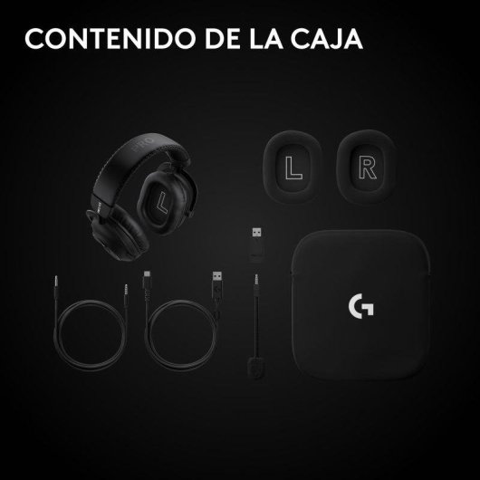 Auriculares Logitech G PRO X3 LIGHTSPEED sem fios Bluetooth USB Gaming Preto