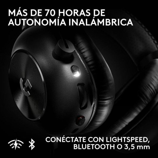Auriculares Logitech G PRO X3 LIGHTSPEED sem fios Bluetooth USB Gaming Preto