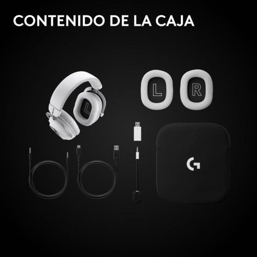 Auriculares Logitech G PRO X3 LIGHTSPEED sem fios Bluetooth USB 3,5 mm Gaming Branco