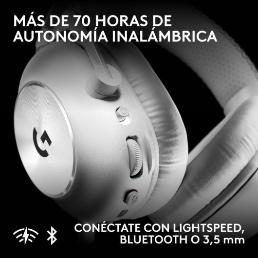 Auriculares Logitech G PRO X3 LIGHTSPEED sem fios Bluetooth USB 3,5 mm Gaming Branco