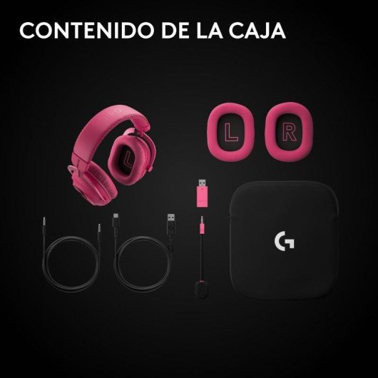 Logitech G PRO X3 LIGHTSPEED kabellose Bluetooth Gaming Kopfhörer 7.1 Surround Rosa