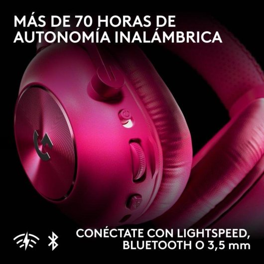 Logitech G PRO X3 LIGHTSPEED kabellose Bluetooth Gaming Kopfhörer 7.1 Surround Rosa